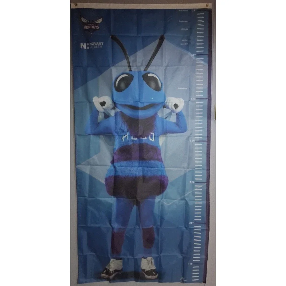 Charlotte Hornets Mascot Height Chart Wall Tapestry